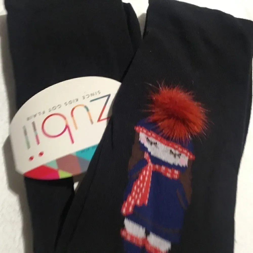 SALE. BUY 3/$10. NWT. Size 12 Girls Tights Black w/Cute Girl